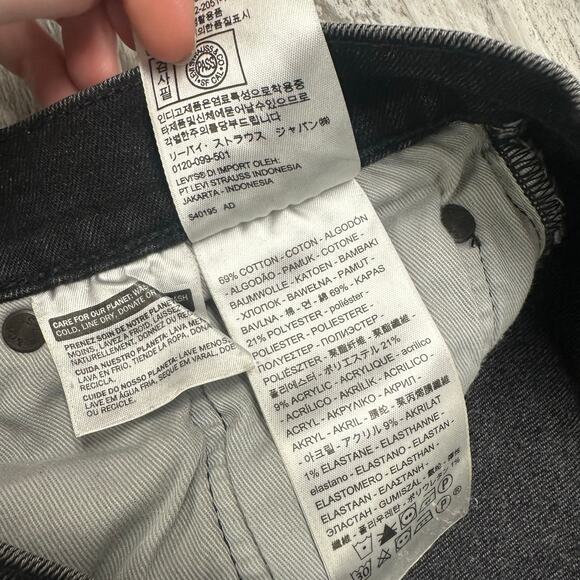 Levis Premium 511 Black Mens 30x30 Slim‎ Fit Stretch Denim Performance Jeans - Picture 5 of 14